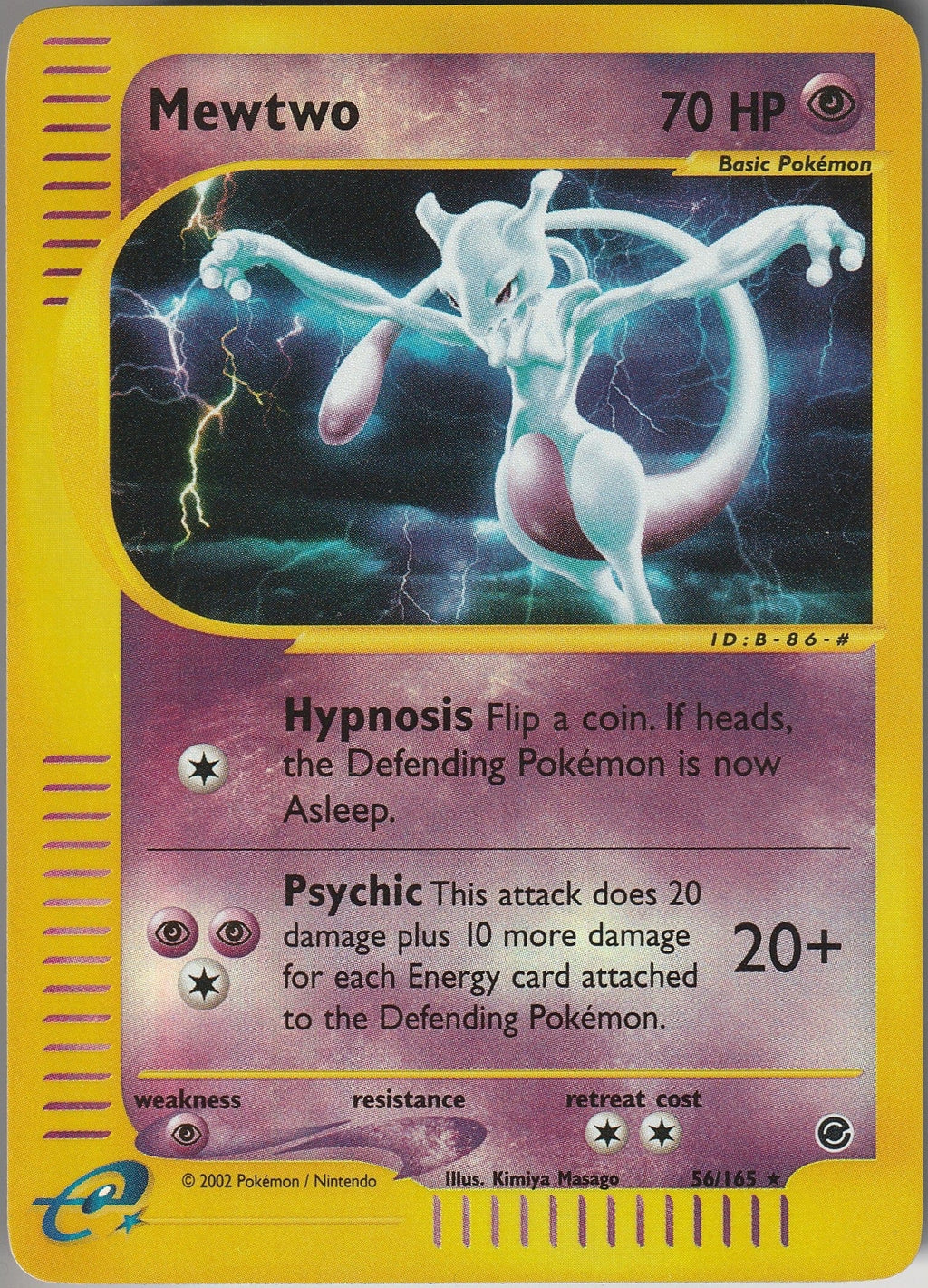 Pokemon TCG Mewtwo 56/165 Expedition Base Set Reverse Holo Rare 2002 LP Vintage Chrispy Collectables UK