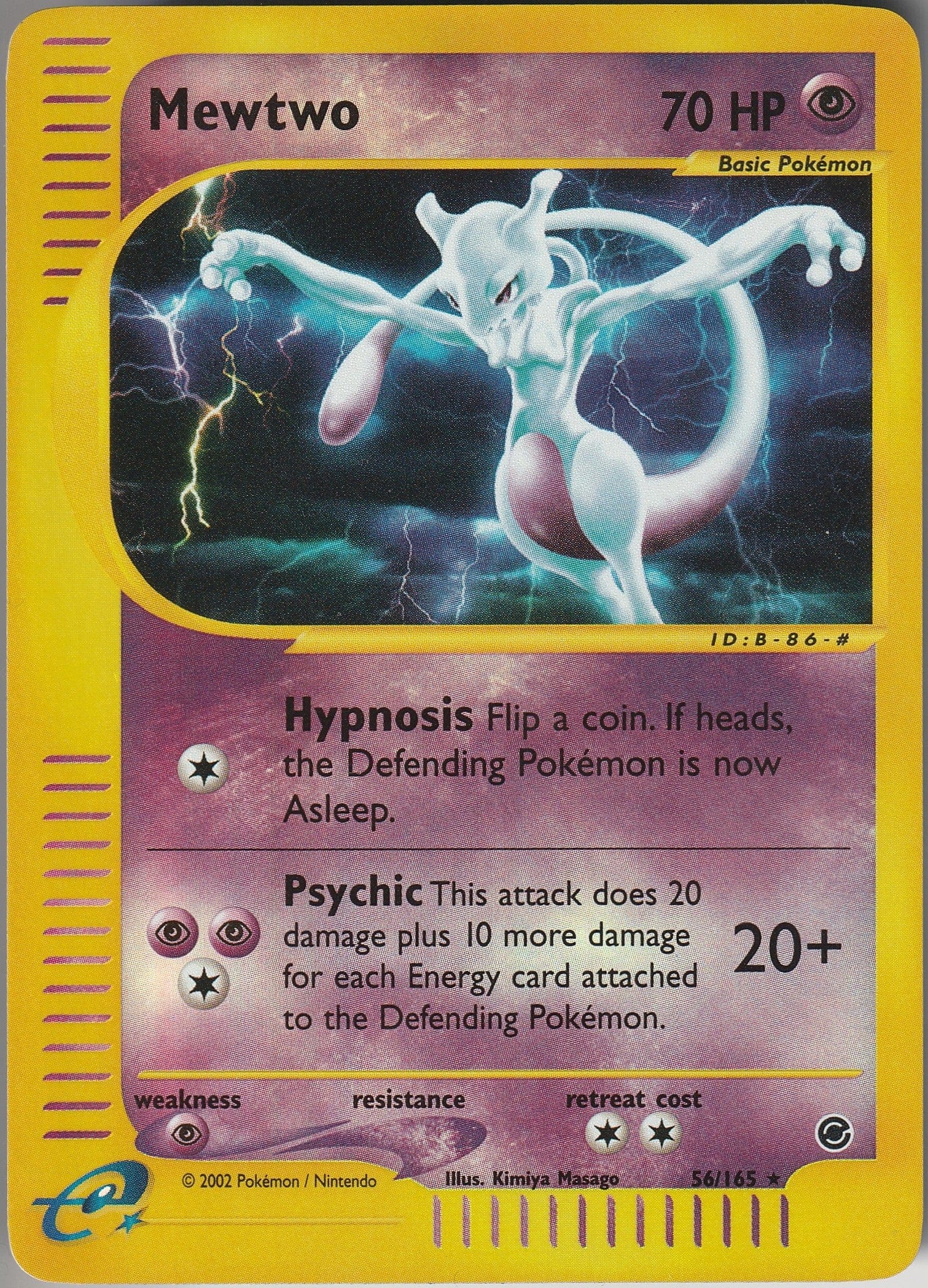 Pokemon TCG Mewtwo 56/165 Expedition Base Set Reverse Holo Rare 2002 LP Vintage Chrispy Collectables UK