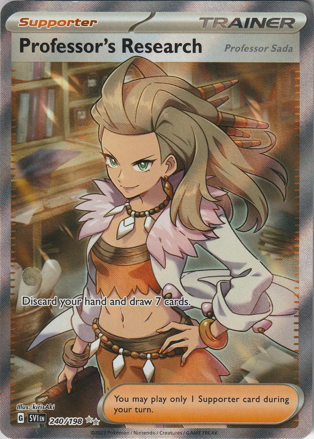 Pokemon TCG Professors Research 240/198 Scarlet & Violet Full Art Ultra Rare NM 2023 Chrispy Collectables UK