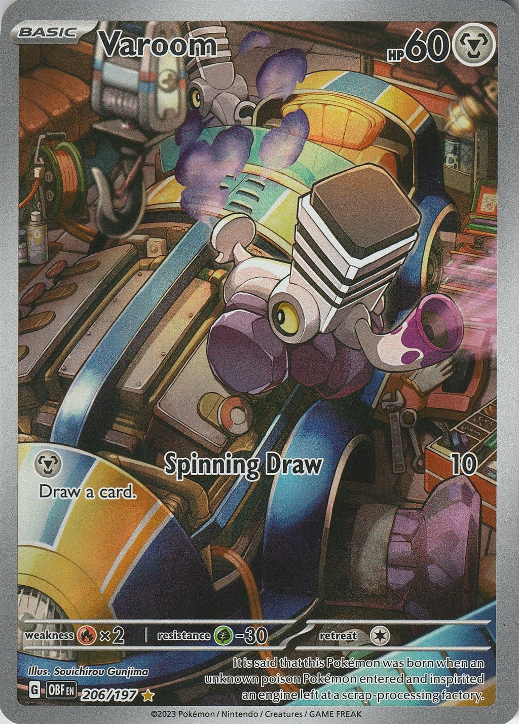 Pokemon TCG Varoom 206/197 Illustration Rare Obsidian Flames Near Mint 2023 Chrispy Collectables UK