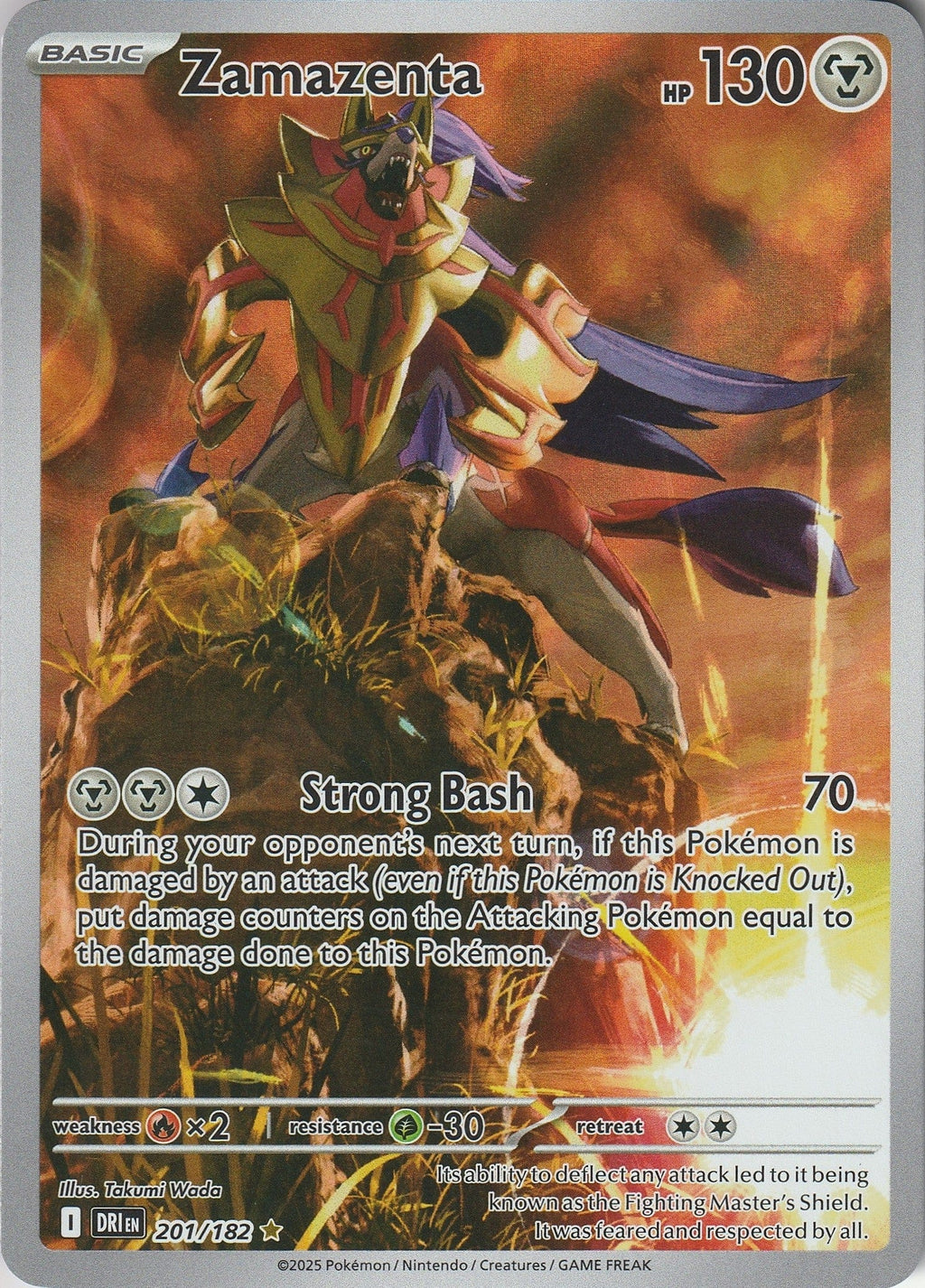 Pokemon TCG Zamazenta 201/182 Illustration Rare Destined Rivals Near Mint 2025 Chrispy Collectables UK