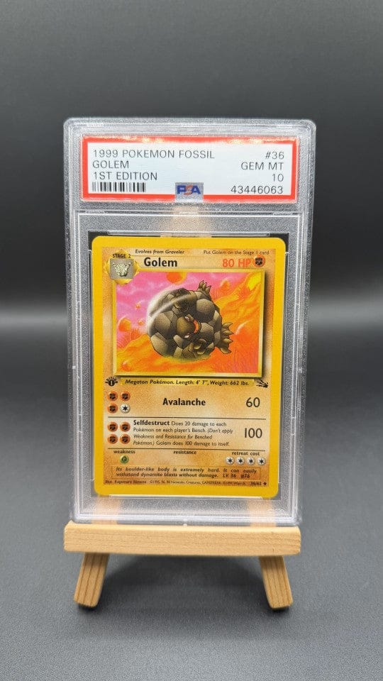Pokemon TCG Golem 36/62 1st Edition Fossil 1999 WOTC GEM MINT PSA 10